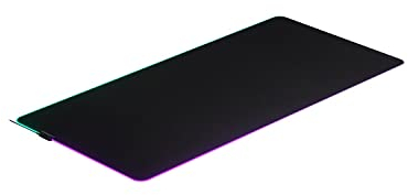 SteelSeries QcK Prism RGB Gaming Surface - 3XL Cloth Mouse Pad of All Time - Optimized for Gaming Sensors - Maximum Control, Black
