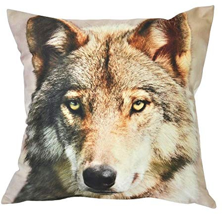 Kissenhüllen Kissenbezug 40x40 Kissen Dekokissen Kuschelkissen Tiermotive (Wolf 4550)