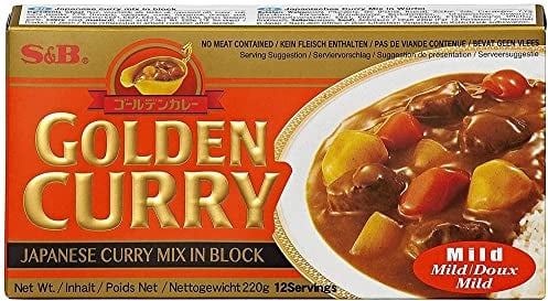 S&B Golden Curry mild – Japanische Gewürzmischung zur Zubereitung von Curry-Gerichten – 1 x 220 g