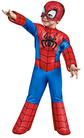 Rubie's Offizielles Luxuskostüm Spider-Man, Marvels Spider-Man und seine außergewöhnlichen Freunde, für Kleinkinder, Kinderverkleidung Halloween