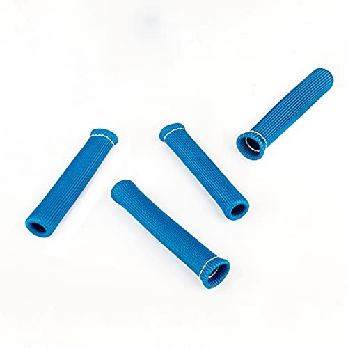 LST 4x Fiber Hitzeschutz Schlauch Kabel Schutz Zündkerze Stecker blau