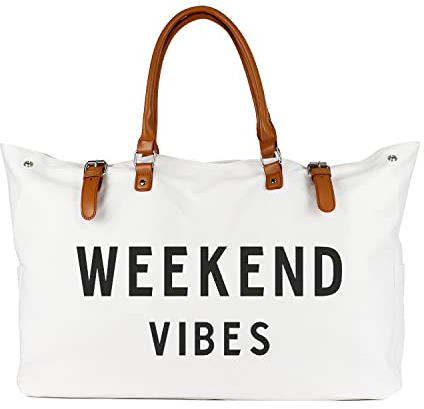 Lamyba Strandtasche für Damen, wasserdicht, sanddicht, Weiss/opulenter Garten, X-Large