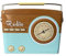 Blechdose Radio tailliert mit Henkel im retro Look Keksdose Deko Box, 22 x 6 x 17 cm Volumen 1,5 L blau/braun