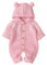 Odizli Neugeborene Baby Mädchen Jungen Kleidung Langarm Gestrickt Kapuze Strampler Body Overall Jacke Frühchenkleidung Erstausstattung Babysachen Set Herbst Winter Babykleidung Rosa 0-6 Months