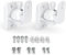 HomeMount Wall Mount Brackets - Universal Speaker Mounts, Bookshelf Speaker Kit, Supports Up to 8 lbs, 2 Pack, White