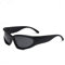 SHEEN KELLY Vintage Wrap Around Sonnenbrille für Herren Schwarz Polarisierte Sport-Sonnenbrille Silber Verspiegelte Outdoor-Reiterbrille