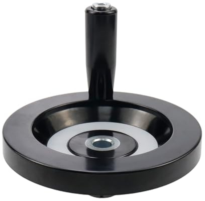 Pastlla Volantino da 125 mm con manico girevole, diametro foro 12 mm, maniglia girevole per tornio industriale