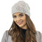 VIVISENCE Wintermütze Für Damen Herbst Warme Beanie Mütze Für Frauen Elegante Ideal Perfekter Passform Für Kalte Tage Modell 7053, Hellgrau,Einheitsgröße