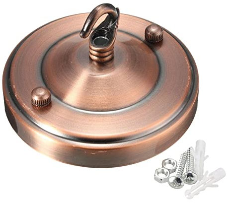 Sharplace Ceiling Rose Hook Plate Pendant Canopy Accessory Light Bulb Fitting Lamp Base Hook, red Bronze