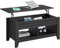 Yaheetech Table de Basse Relevable avec Plateau relevable, Table de Salon Fonctionnelle avec Deux Compartiements Caché, Design Moderne en Bois MDF 104 x 49 x 49/61 cm Noir