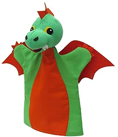 Drachen orange 28cm, Handpuppe