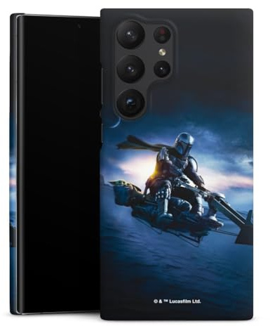 Custodia premium compatibile con Samsung Galaxy S23 Ultra Cover per smartphone Custodia opaca Star Wars The Mandalorian Merchandise
