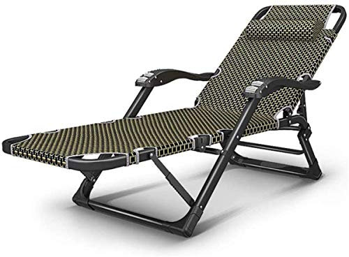 HHUARI Klassische Lounge-Stühle Sonnenliege/Klapp-Sonnenliege, Schwerelosigkeits-Terrassen-Liegestühle mit Kissen, tragbarer Rasendeck-Home-Lounge-Stuhl, Sonnenliege The New