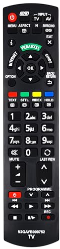 Ersatz TV Fernbedienung passend für Panasonic N2QAYB000752 Fernseher