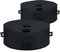 RELEDESA 2Pcs 1000D Sac Poids Pied de Parasol jusqu'à 23 kg d'eau, Ronde Support de Parasol Base terrasse avec 2 poignées, diamètre 8cm pour Tente, décalé, Cantilever, extérieur, Plage (Noir)