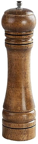 Moulin à poivre VIER, Moulin à sel, poivre et épices, en bois massif avec broyeur en céramique réglable. Dimensions 27,5 cm de longueur (10,82 pouces)