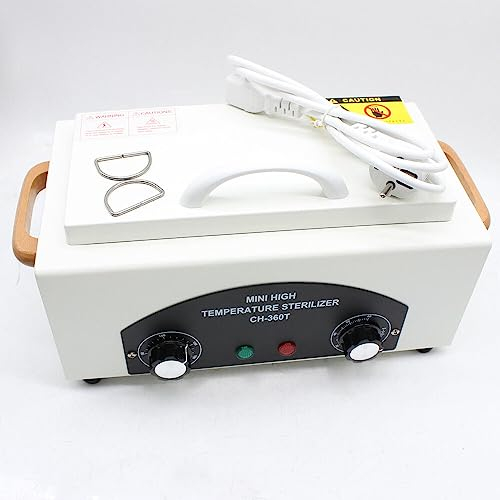 SUBKUDY Sterilisatoren für Maniküre-Instrumente, Heißluft, 300 W, trockene Hitze, hohe Temperatur, 220 °C, kleine Sterilisatoren für Nägel, Kosmetik, Frisur, Schönheitssalon