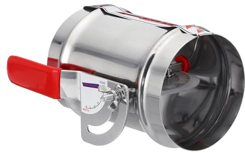 PATIKIL HVAC Kanal Manueller Volumendämpfer 4 Luftleitung Zweigstelle Belüftungsklappe Luftregelventil Einstellung Handgriff Edelstahl für HVAC System