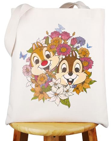WZMPA Chip & Dale Tragetasche Chip & Dale Fans Geschenk Chip & Dale Cartoon Charaktere Umhängetasche Chipmunk Brüder Fans Geschenk, Chip & Dale Tg, Large