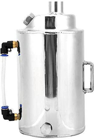 Leapiture Réservoir de Stockage de Carburant Moteur Universel 2L, Réservoir, Filtre de Reniflard, Récupération D'huile Moteur, pour Automobile Pièces détachées Accessoires