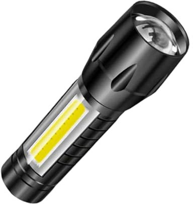 HEMOTON 1stk Usb Lade Taschenlampe Tragbare Taschenlampe Kleine Led-taschenlampe Wiederaufladbare Taschenlampe Zoom-taschenlampe Taschenlampe Zum Wandern Mini Arbeitslampe