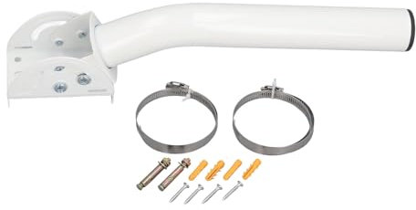 Antenna Wall Mounting Kit, J Pole Mount for V2, Wall Roof Installation Pole Bracket Ethernet Adapter with Adjustable End Angle