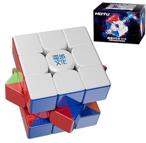 Moyu WRM V10 Maglev Speed Cube, 100 Magnete Magnetischer Zauberwürfel 3x3, Puzzle Geeignet für Wettkampftraining und Geburtstagsgeschenke (Ball-Kern Maglev UV-Version)
