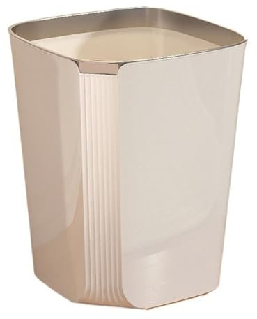 Poubelles Poubelle carrée en Plastique, Poubelle Ouverte avec Anneau de Pression, Poubelle Moderne de 13/15 litres pour Salon, Chambre à Coucher, Salle de Bain, Cuisine,