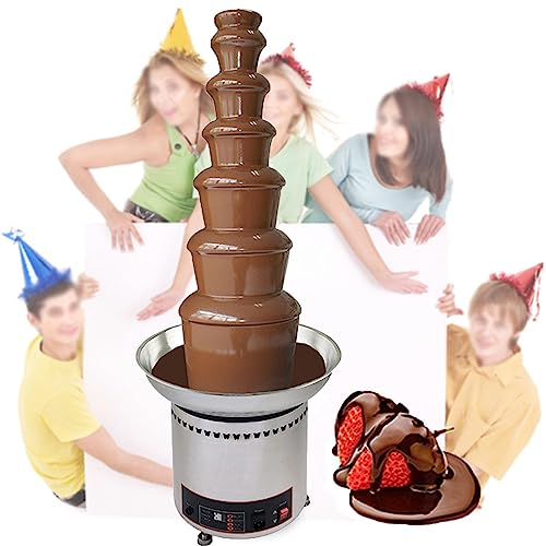 LZDOYY Fontaine à Chocolat électrique, marmite à Fondue au Chocolat, Fontaine à Fondue pour Fromage Nacho, Sauce Barbecue, Ranch, liqueurs,7floors