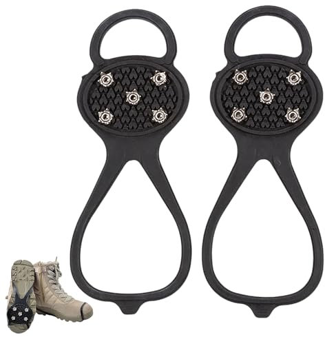 Schuhspikes, Spikes für Schuhe Winter, Schuhspikes Schnee und EIS Anti Rutsch, Spikes Schuhe Schuhkrallen mit Edelstahl Spikes, Steigeisen für Schuhe, Antirutsch Schuhspikes für Schuhe Winter Damen