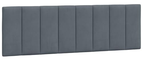 HETFTJN Bettrückwände Wandkissen Wandpolster Headboard for Bed - Kopfteil-Kissen Dunkelgrau 160 cm Samt für Herbergen Bett Gästezimmer Jugendzimmer