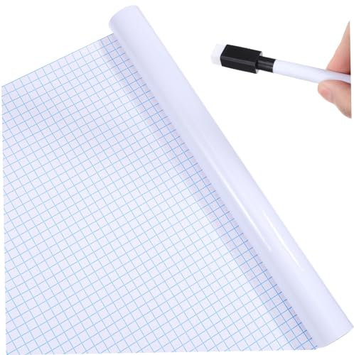 Hemobllo Autocollant Tableau Blanc Effaçable Adhésif Pour Mur Papier Tableau Velleda Installation Facile Sans Perçage Usage Polyvalent Pour Memo Enseignement Et Dessin Créatif