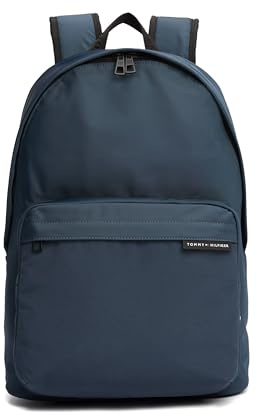 Tommy Hilfiger Men's Element Backpack with Laptop Sleeve, Military Denim Repreve, One Size