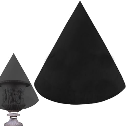 Gartenbrunnenabdeckung, Springbrunnenabdeckungen für den Außenbereich, wasserdichte Abdeckung aus Oxford-Gewebe, 122 x 154 cm, Gartenzubehör mit Statue mit Kordelzug, C