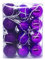24 PCS Albero di Natale Con Decorazioni - Set di Ornamenti in Plastica Dipinta - Palline e Pendenti Decorativi Per Albero di Natale (Viola)