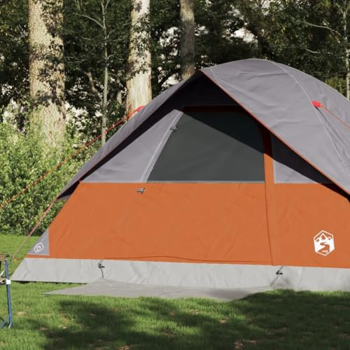 Homgoday Family Tent with Dome for 6 Persons Waterproof Orange Folding Gazebo Garden Tent for Camping, Parties, Weddings, Terrace, Patio, Outdoor, Beach Pergolas Type2