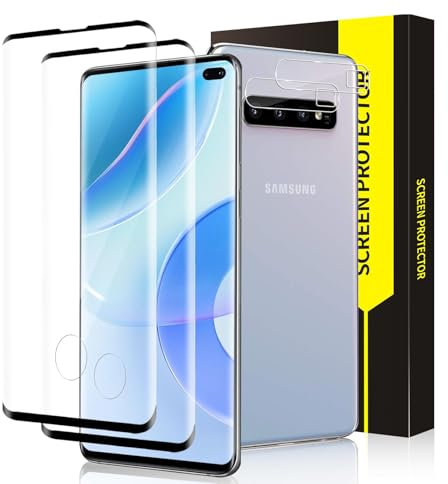 Bodyguard 2+2 Stück Schutzfolie für Panzerglas für Samsung Galaxy S10 Plus, Ultra-Klar 9H Gehärtetem Anti-Kratze S10 Plus Displayschutzfolie, 3D Bestnote Schutz Bruchsicher Samsung S10 Plus Schutzglas