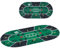 SPORTNOW Tapis de Poker, Dessus de Table de Poker, 120 x 60 cm, jusqu'à 6 Joueurs, Sac de Transport Inclus, Design antidérapant, Vert et Noir