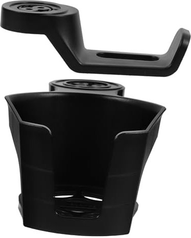 Gadpiparty 2pcs Clamp-on Desk Accessories Set Headset Hook and Anti-spill Drinking Glass Holder Stand, Black under Desk Headphone Hanger and Cup Holder for Gaming and Office Use