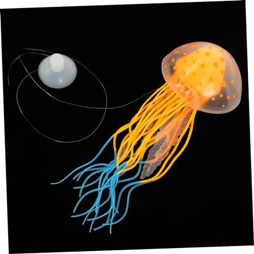 INOOMP Dekorative Leuchtende Fake Quallen Vibrante Aquarienornamente Für Fischbecken Für Aquarium Dekoration Sicher Für Fische Und Leicht