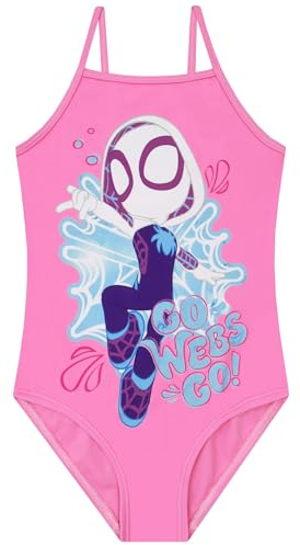 Marvel Girls Swimming Costume, Spidey and His Amazing Friends Girls Swimsuit, Kids Swimming Costume, Ages 2 to 8 Years