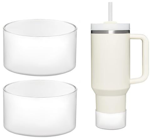 HEYSKAY 2pcs Protective Flask Silicone Boot Base for Stanley Quencher Adventure 30oz 40oz & Stanley IceFlow 20oz 30oz Tumbler, and Compatible with 12-24oz Hydro Sport Water Bottles,Yeti and More