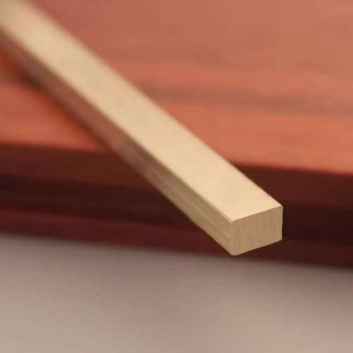 ZIMGOD Floor Transition Strip Brushed Brass Bar, Square/Rectangular Threshold Gap Strip, Tile to Wood Floor Seam Cover, Doorway Bedroom Bathroom Edge Trim(5x8mm (1/4 x5/16))