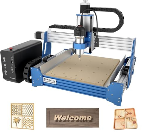 Genmitsu PROVerXL 4030S CNC Router Machine with Upgraded 710W Spindle | Milling Machine for Wood Metal Acrylic, 400x300x120mm Work Area, 130mm Z-Height, Linear Rails & App Control