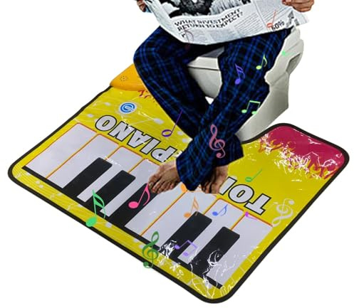 Phytress Toilet Electronic Organ Floor Mat, 59x48cm Toilet Piano Musical Floor Mat, Anti-Slip Backing Waterproof, Artistic Carpet, Potty Piano Musical Floors Mats For WC, Bathroom, Dorm, Apartment