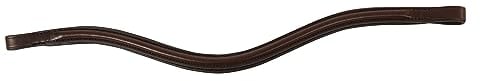 Collegiate New Curved Raised Brow Band Warmblood Brown