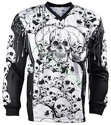 IDP Jersey The Skulls Weiss Paintball Trikot Grösse M