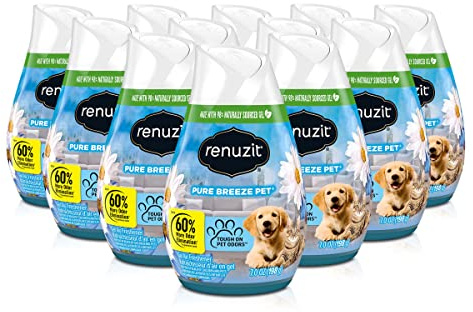 Renuzit Gel Air Freshener, Pure Breeze, 3 Pack, 4 Count, 12 Total Air Fresheners