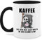 Tasse Tassen 325ml - Statement Sprüche - Weil man nicht jeden Morgen mit Mord beginnen kann - 325 ml - Schwarz - geschenk nachtwache spruchtasse sarkasmus tod mug kaffeetasse böse spruchtassen