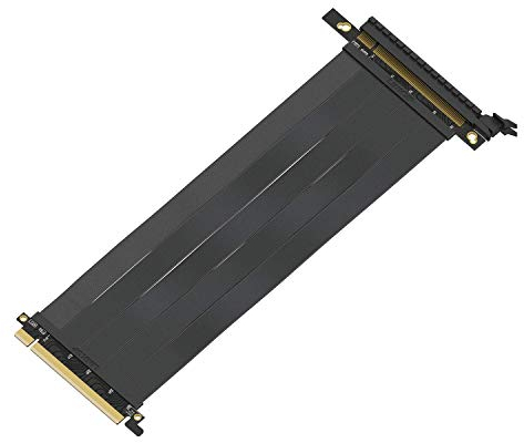 LINKUP - {25cm) 16x Riser Kabel Super Abgeschirmt Schnelle Geschwindigkeit PCI Express Steigleitung Kabel Portverlängerungs-Platte 2020 Rev | Gerade Buchse – TT kompatibel